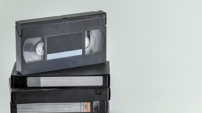 Stack of VHS tapes