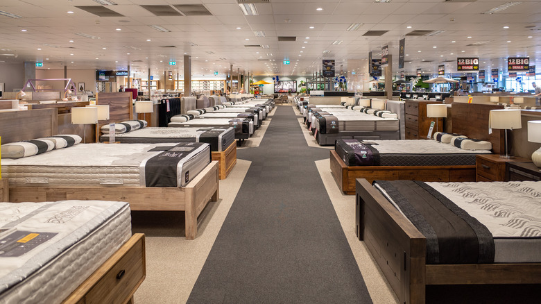 Mattress store interior