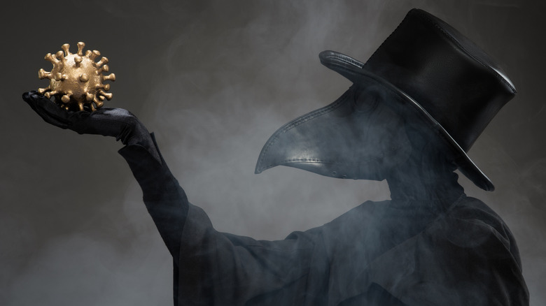 Plague doctor with virus 