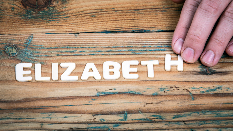 letters spelling Elizabeth