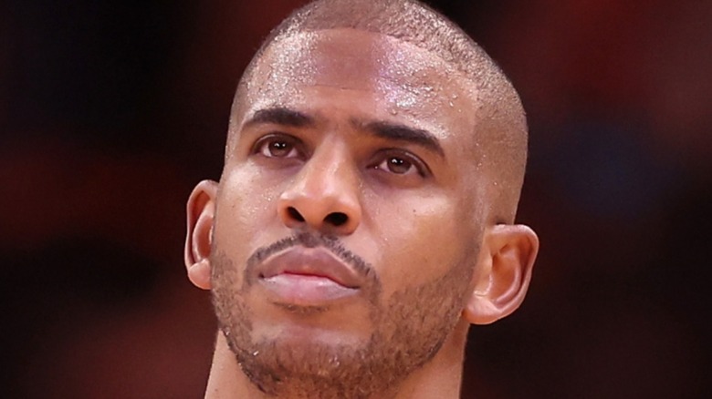 Chris Paul staring up