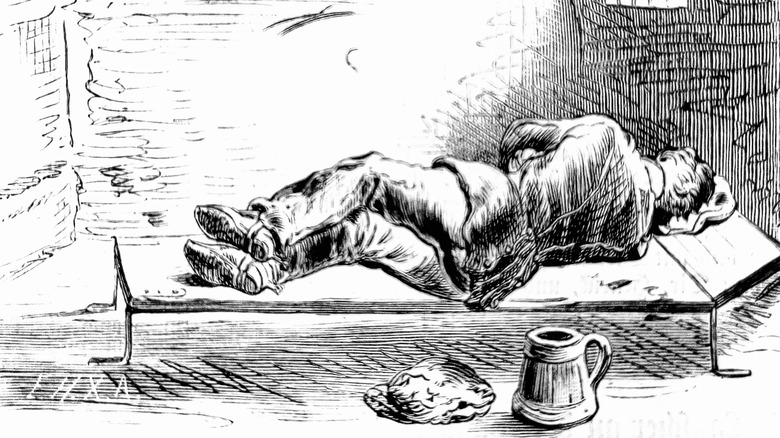 Sketch of sick prisoner