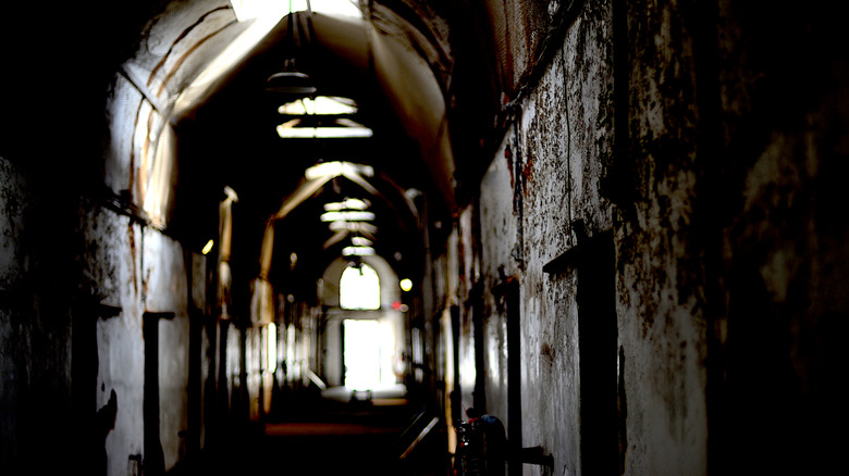 The Eastern State Penitentiary, a former American prison in Philadelphia, Pennsylvania.
