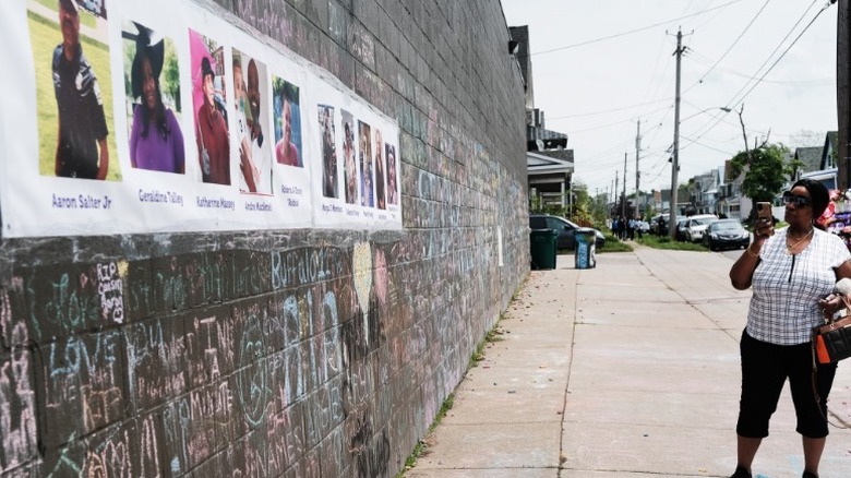 shooting victims memorial in Buffalo