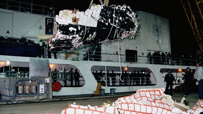 Challenger wreckage recovery