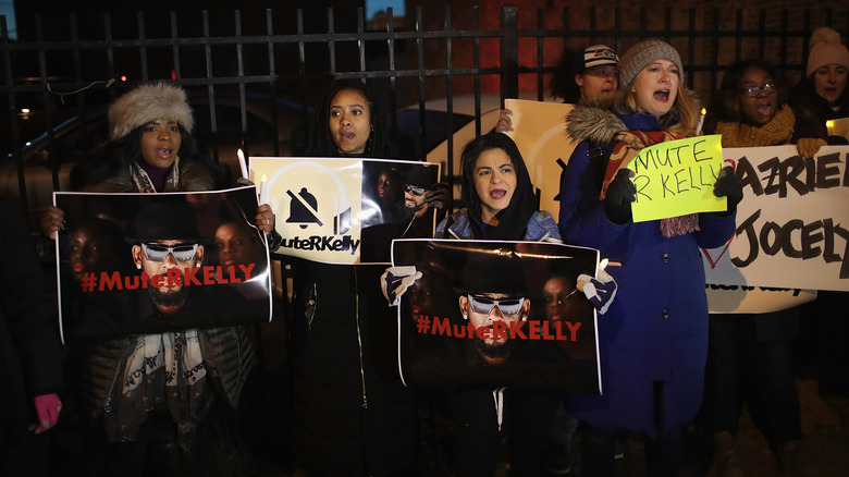 R Kelly protestors
