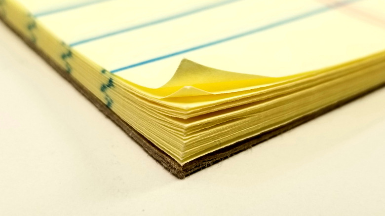 Yellow legal pad