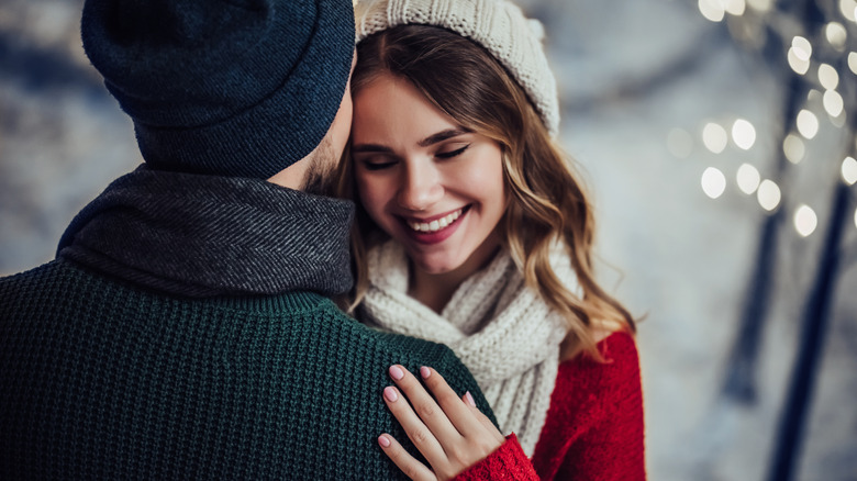 couple night snowing