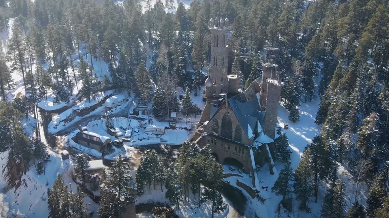 Bishop's Castle aerial drone view