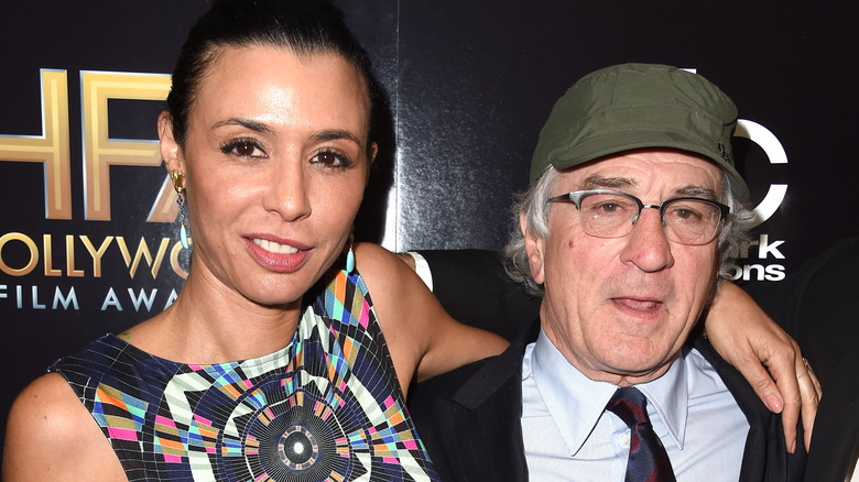 Robert De Niro premiere with daughter Drena hugging