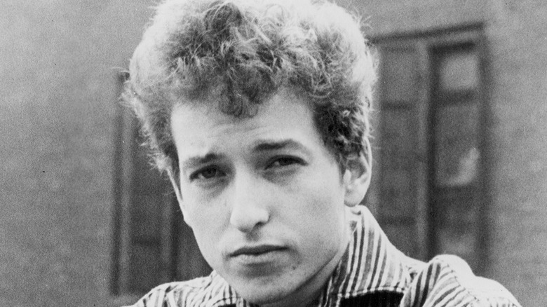 Bob Dylan looking serious