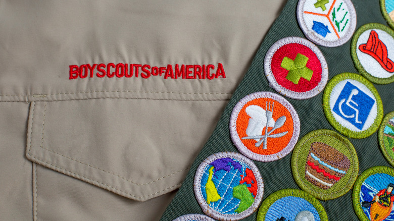 Boy scouts uniform with badges