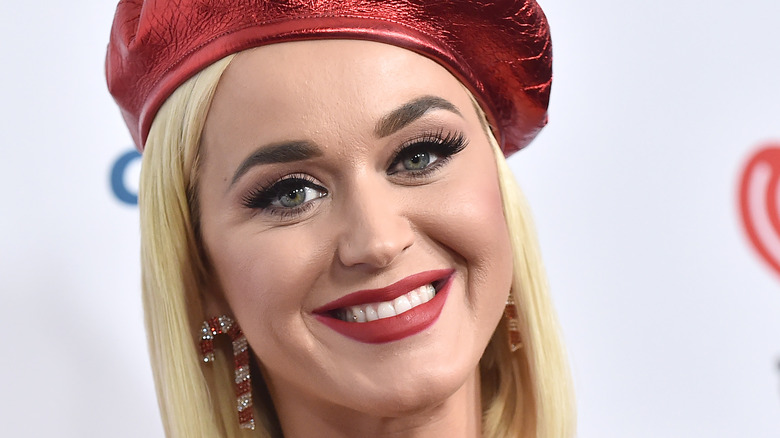 Katy Perry in red hat