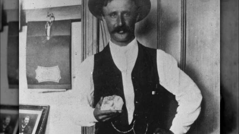 Man holding Uncut Cullinan Diamond