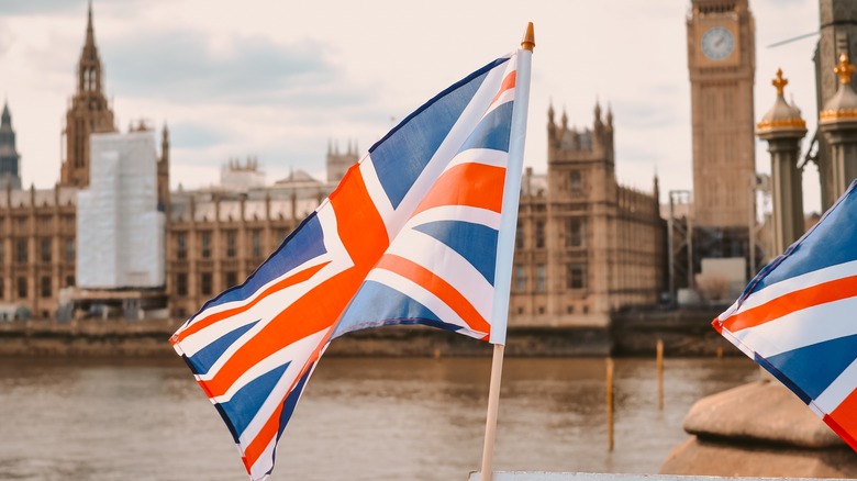 British flag in London