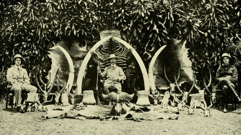 Three British hunters in Africa