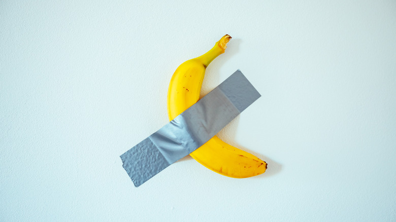 Banana duct-taped to wall
