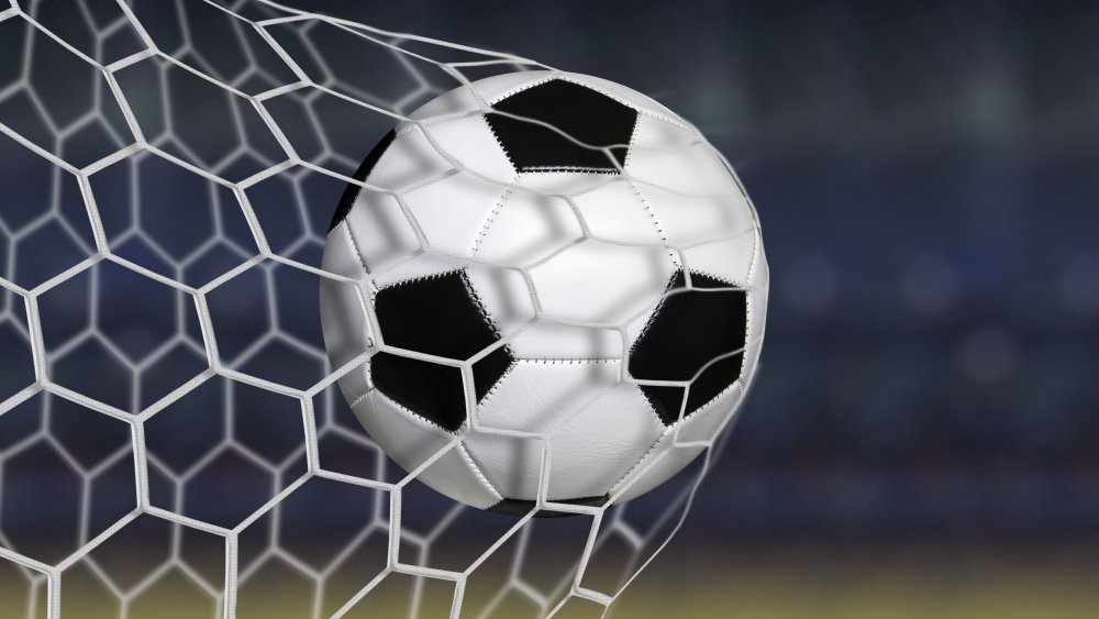 Soccer ball in net