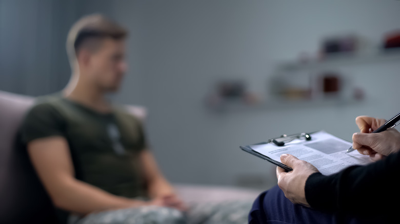 Man talking to a psychiatrist