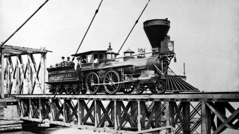4-4-0 American type U.S. Military Railroad engine "W.H. Whiton." Mathew Brady Collection (Army)., January 1863