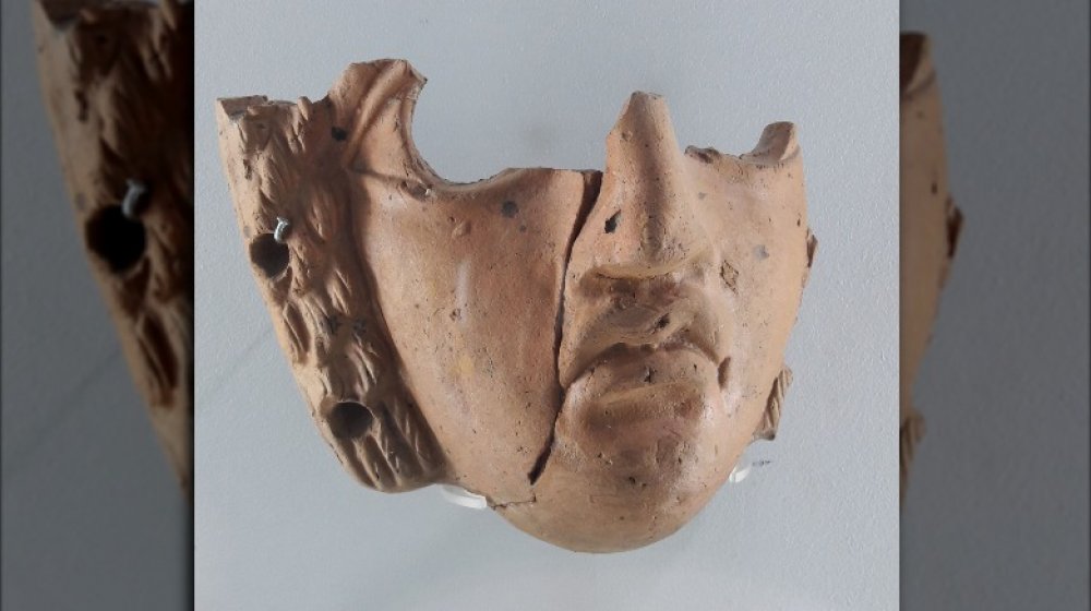 Partial Roman death mask. Part of the permanent exhibition in National museum in Požarevac
