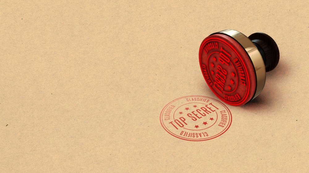 Top secret red stamp