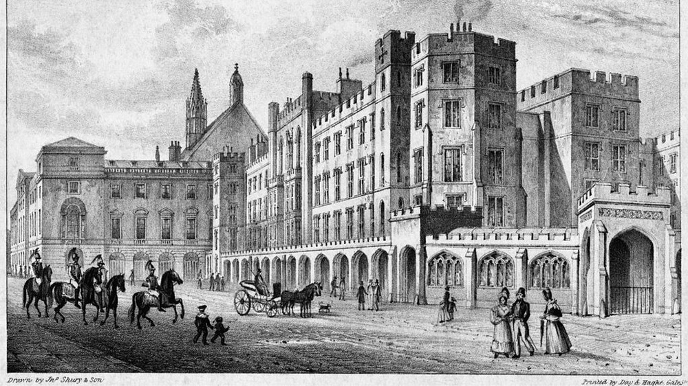 street scene of Houses of Parliament before 1834 fire