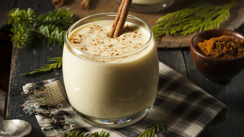 White holiday eggnog