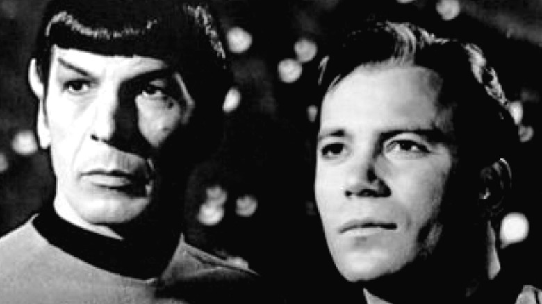 Actor Leonard Nimoy and William Shatner in Star Trek