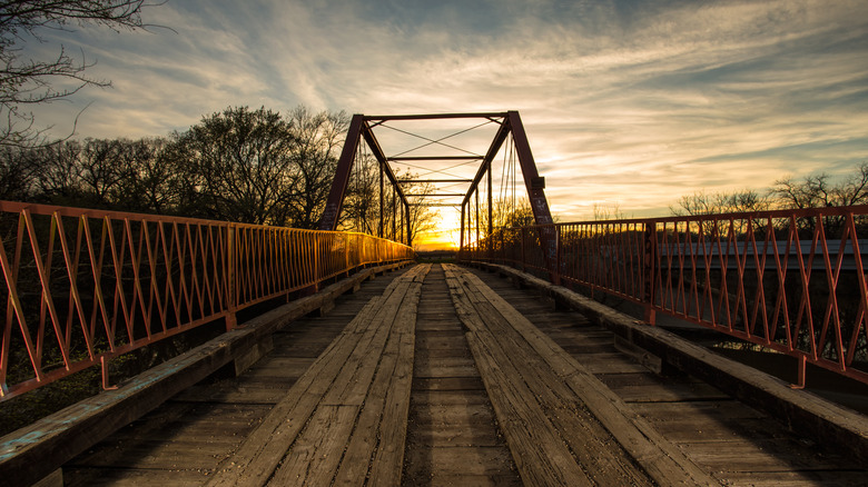 Goatman bridge at sunset