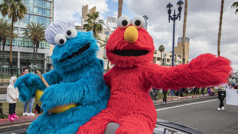 Cookie Monster and Elmo