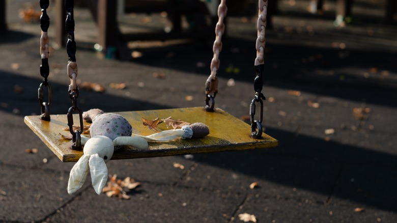 toy on empty park swing