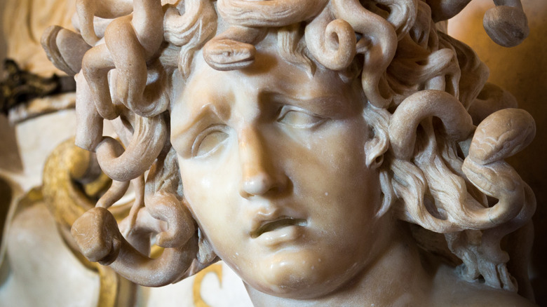 sculpture of the head of medusa