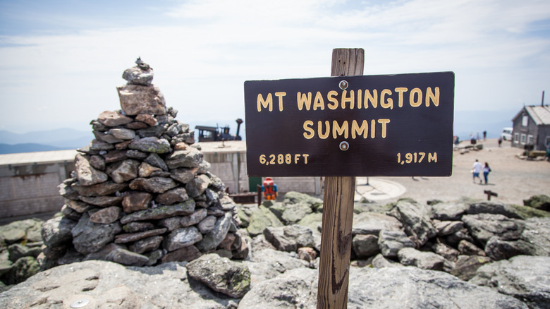 Mount Washington summit sign