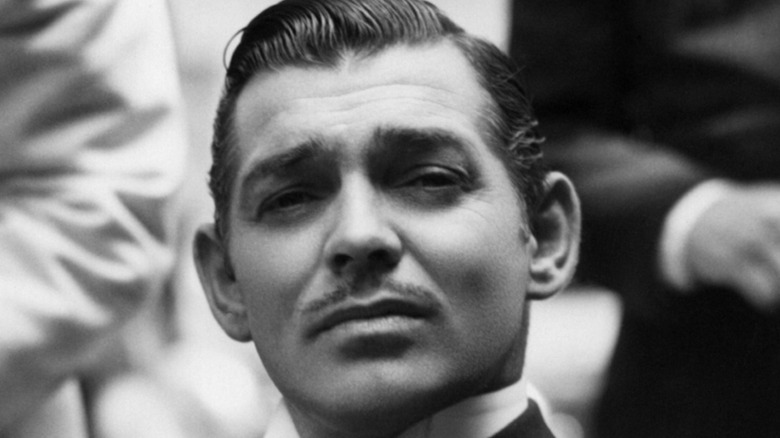 Clark Gable during filming "Love on the Run"