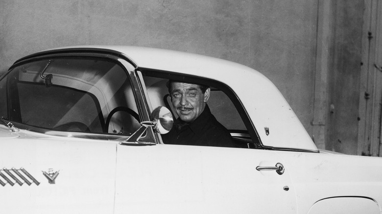 Clark Gable during filming Love on the Run