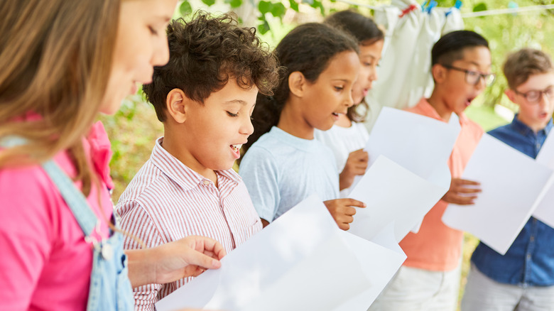 Children singing 