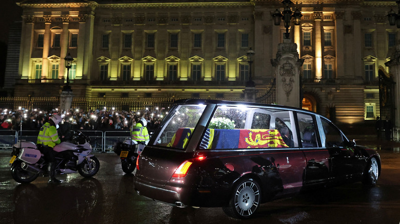 Queen's hearse at Buckingham