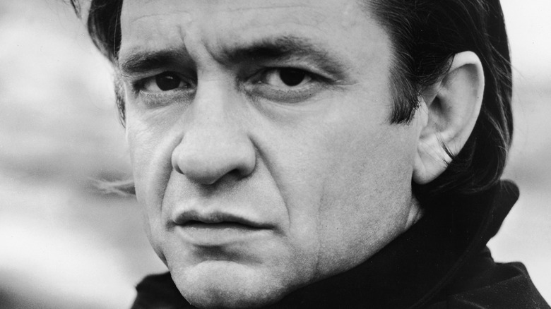 Johnny Cash looking steely