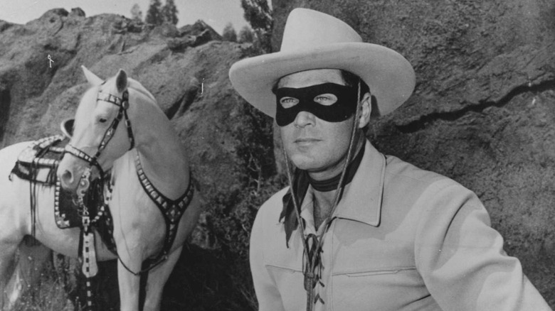 Clayton Moore and Silver rest