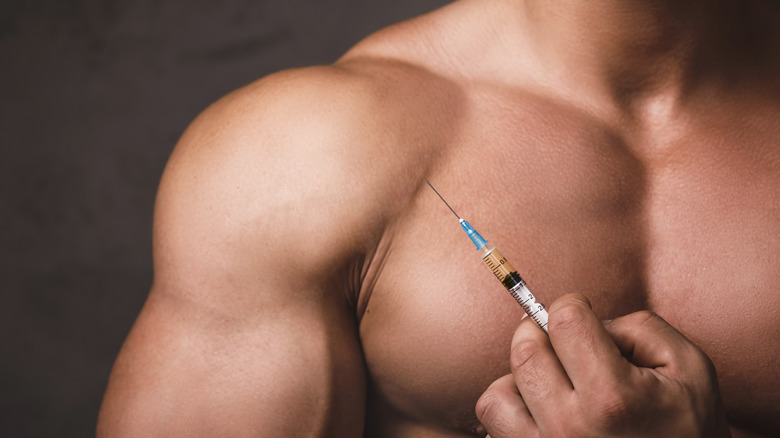 Man with syringe