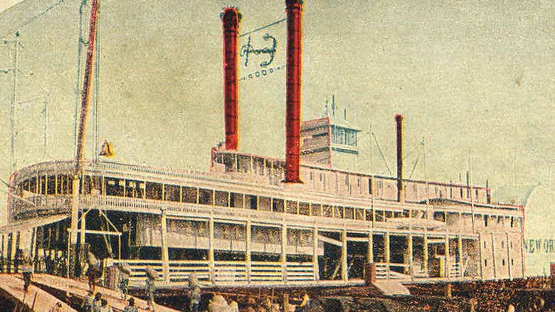 steamboat at docks