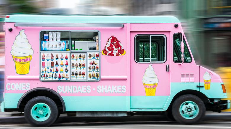 Pink ice cream truck