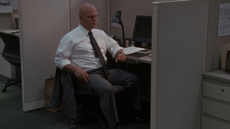 Michael Chiklis in the final scene in The Shield