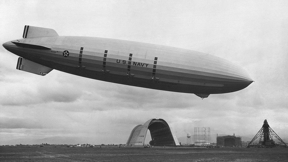 uss macon over airfield