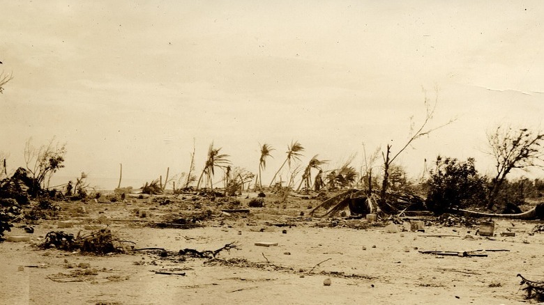 The wreck of the Caribee Colony after 1935 Hurricane
