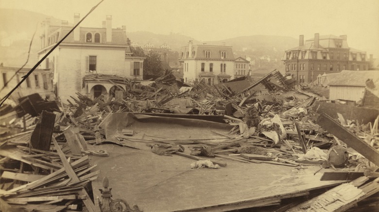 Wreckage after the Johnstown Flood