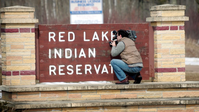 Red Lake reservation sign