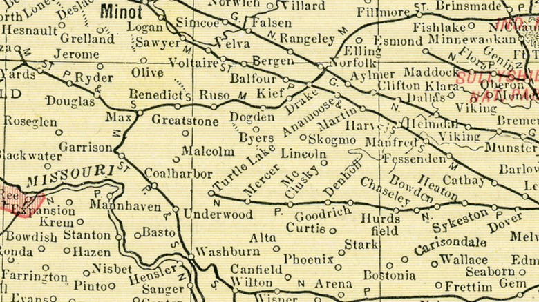 Turtle Lake on map