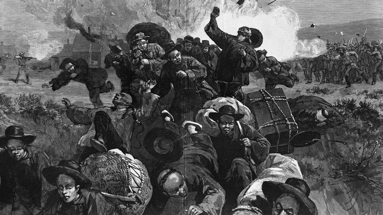 Illustration of Rock Springs Massacre